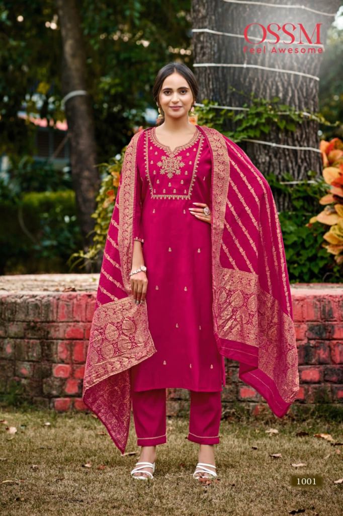 Ossm Monalisa Vol 6 Roman Silk Kurti Set