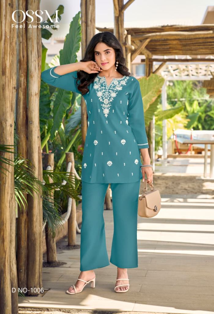 Ossm Vama Vol 5 Embroidery Work Co Ord Set 
