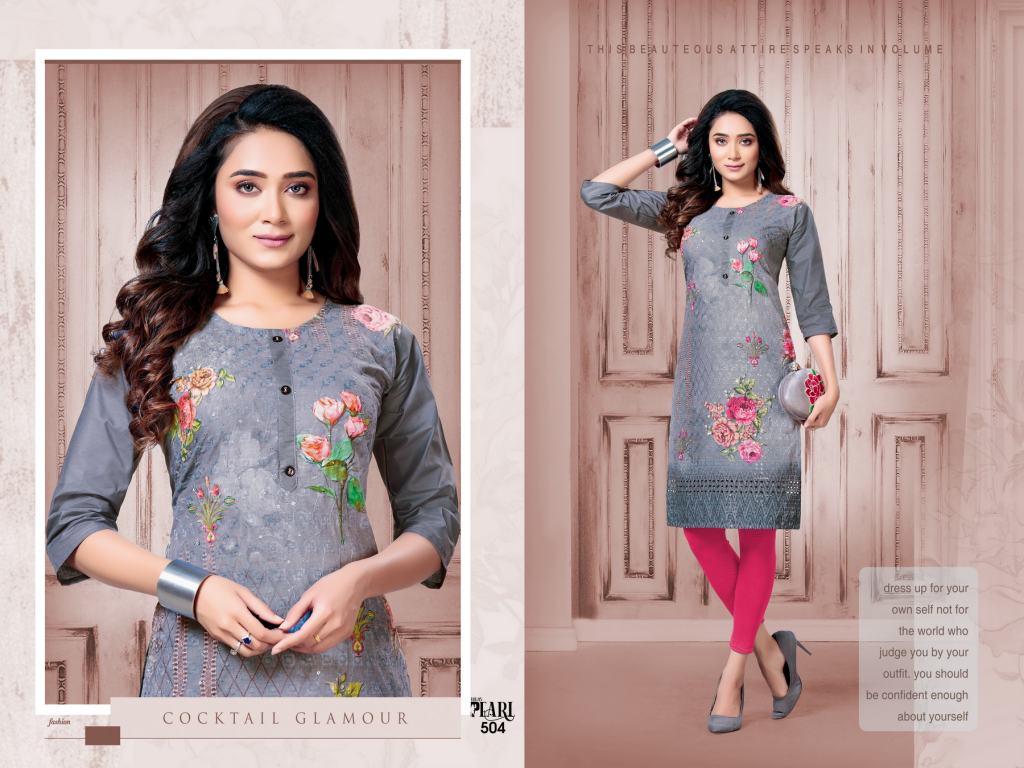 Ikw Pearl 1 Casual Wear Designer Kurti Collection Catalog
