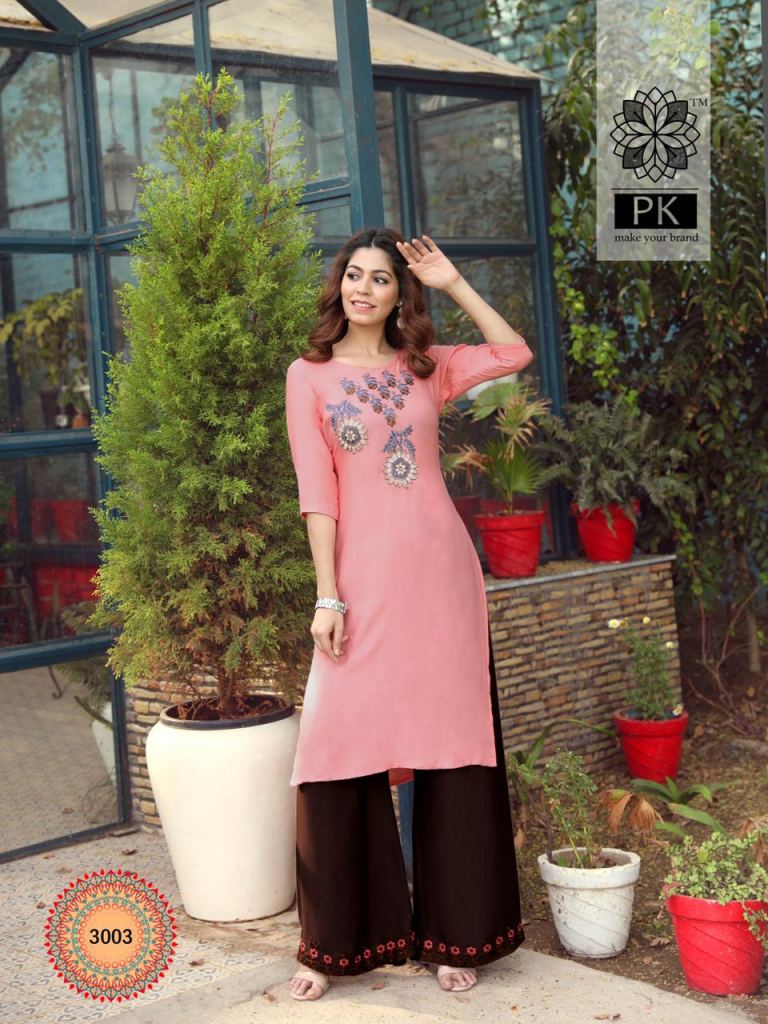 Vamika Launched Plazo Vol 3 Fabric Rayon Fancy Designer Kurtis With Nplazzo