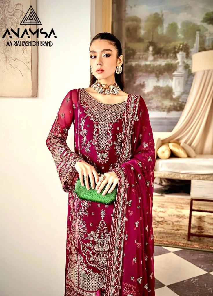 Pakistani  Anamsa 410 Beautiful Georgette Salwar Kameez Collection