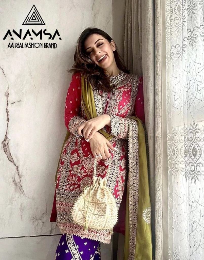 Pakistani Anamsa 430 Georgette Embroidered Salwar Suit