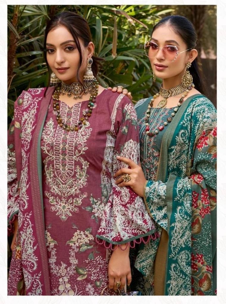 Pakistani Style Levisha Naira Nx Cambric Cotton With Embroidery Full Dress Material 