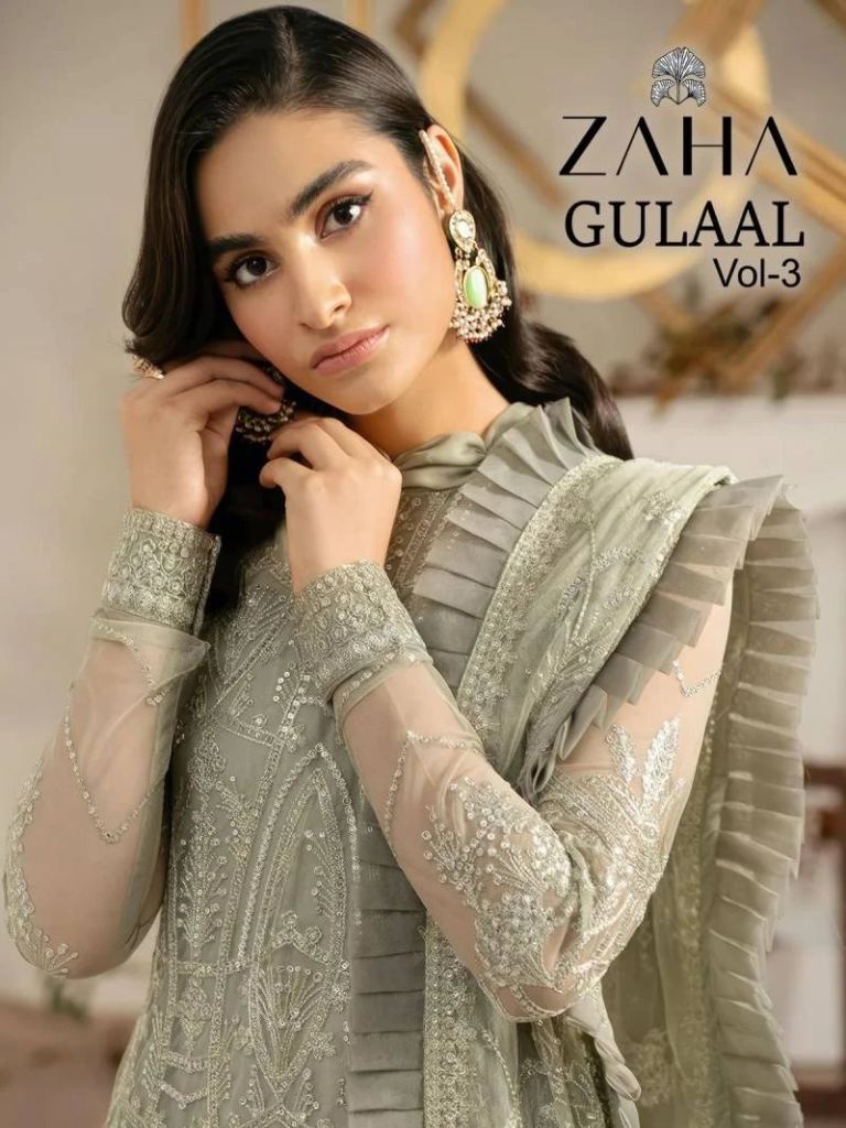 Pakistani Zaha Gulaal Vol 3 Designer Georgette Salwar Suit