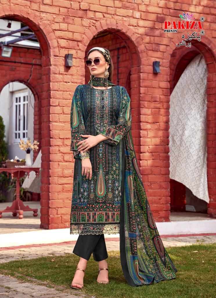 Pakiza Farmaish Vol 8 Printed With Work Dress Material