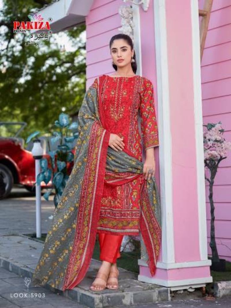 Pakiza Firdaus Vol 59 Printed Dress Material