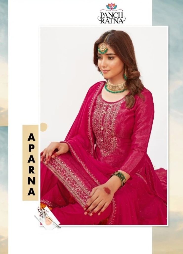 Panch Ratna Aparna Organza Shimar Silk Dress Material