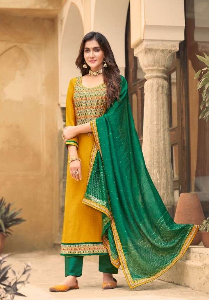 Panch Ratna Mahek Parampara Silk Work Dress Material Catalog