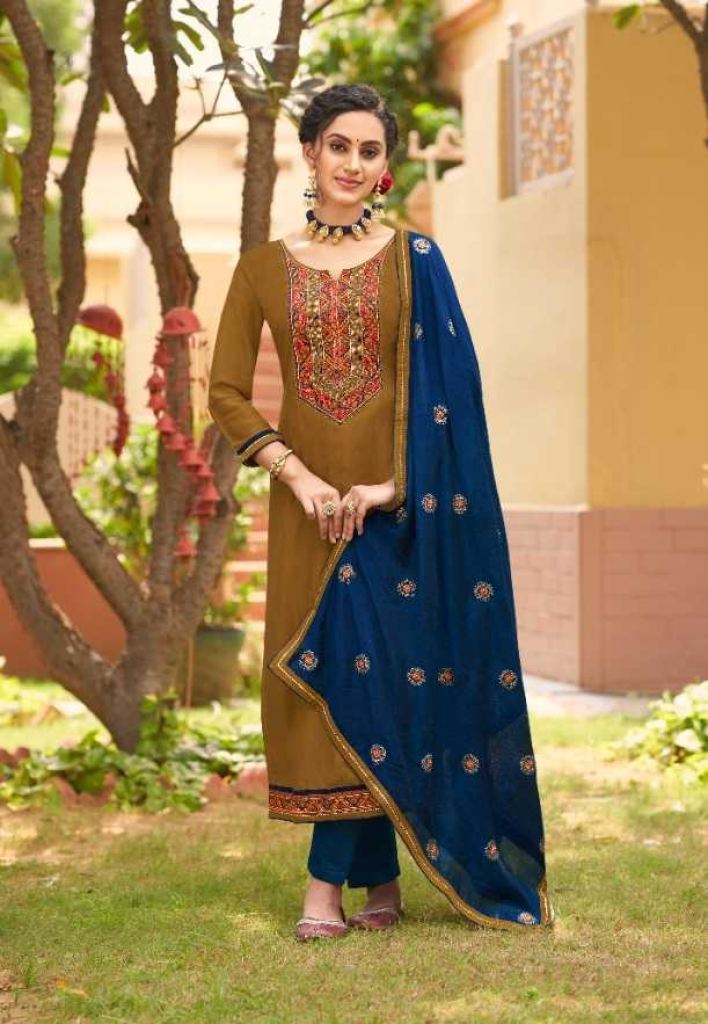 Panch Ratna Rahee Hevy Parampara Silk Festive Dress Material Catalog 