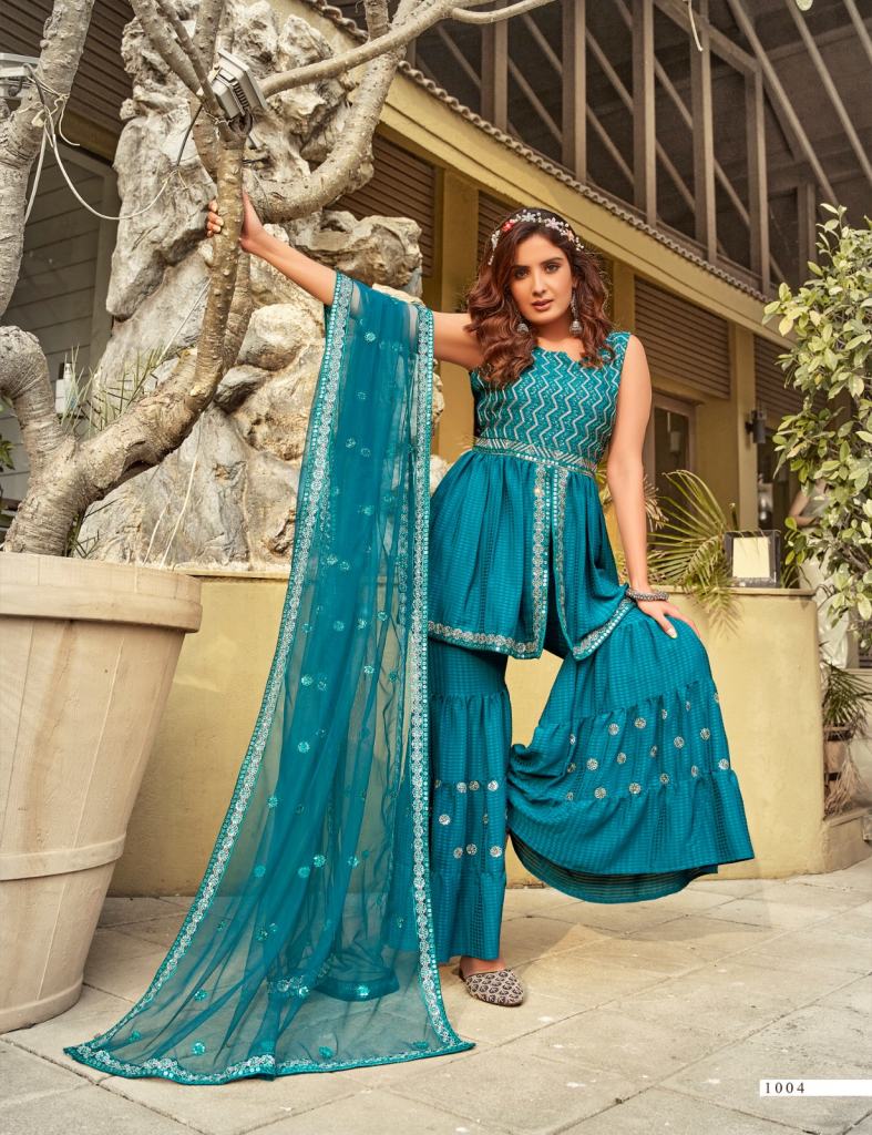 Luxurious Blue Party Wear Kurti | Latest Kurti Designs