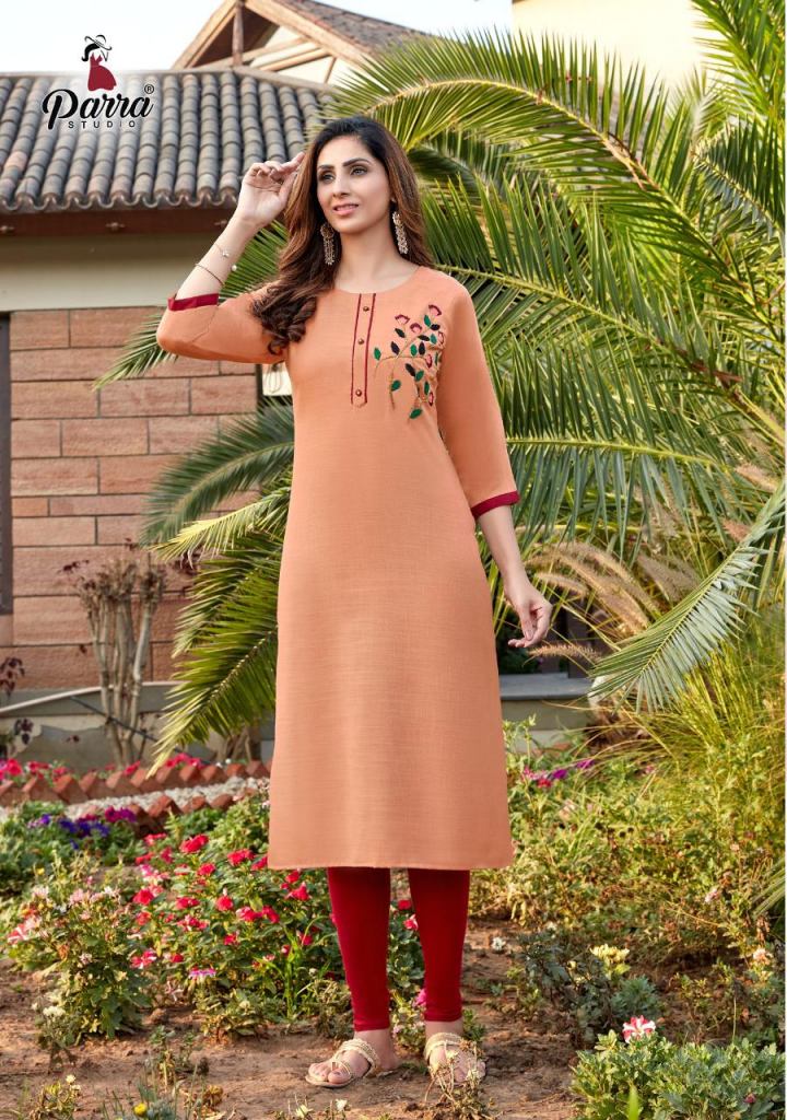 Parra Studio  Kasturi vol  1 Fancy Embroidery Kurti catalog 