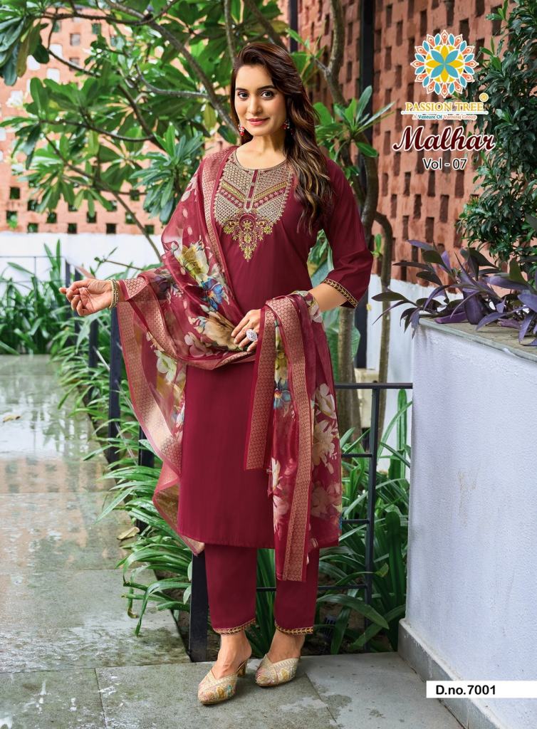 Passion Tree Malhar Vol 7 Kurti Pant And Dupatta