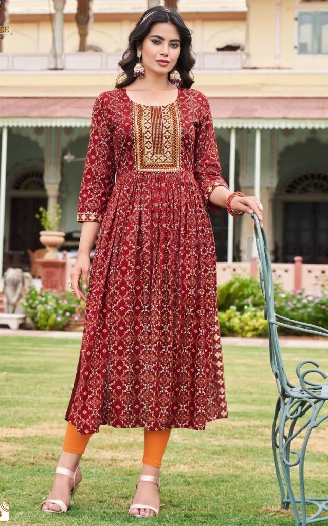 Passion Tree Monza Casual Wear Rayon Embroidery Kurti Collection
