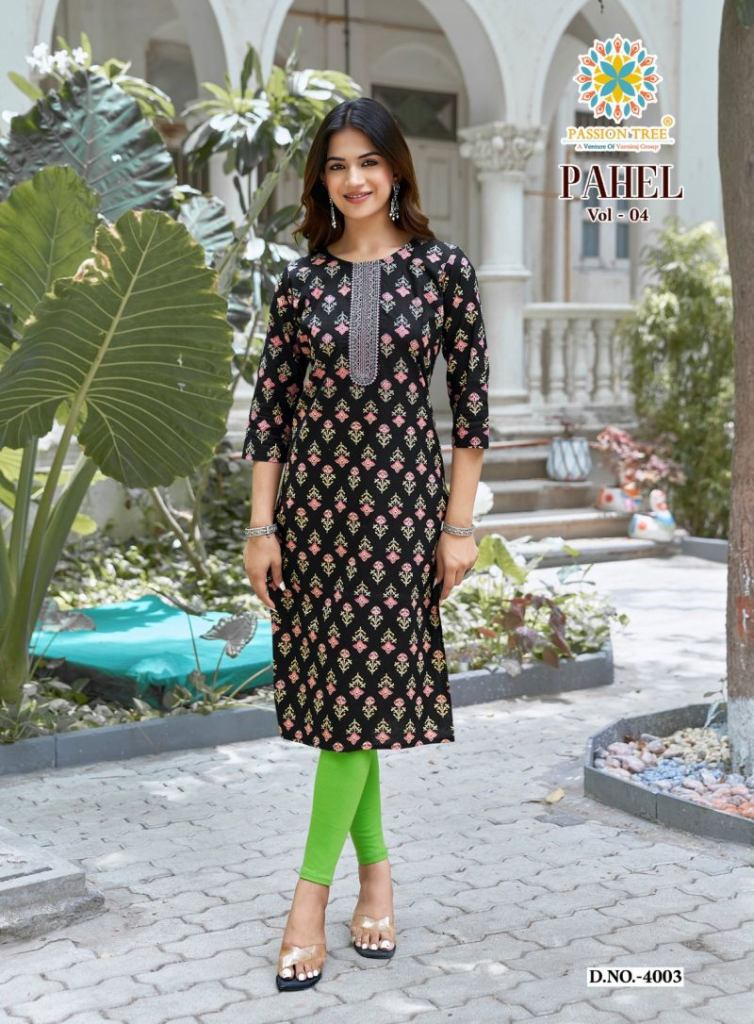 Passion Tree Pahel Vol 4 Printed Kurti