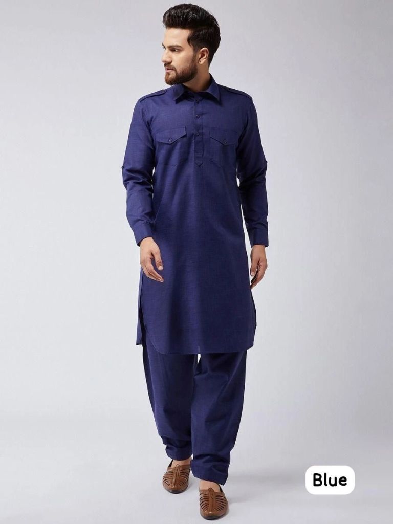 Pathani Vol 1 Heavy Cotton Slub Kurta With Pajama