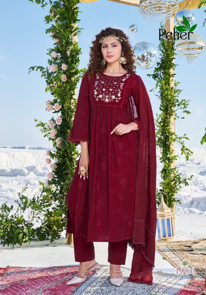 Maroon Rayon Designer Party Wear Kurti | Latest Kurti Designs