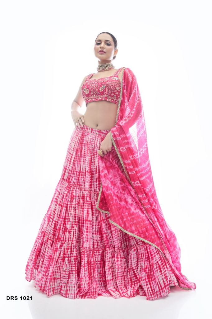 Pink Jacquard Hand work Lehenga collection 