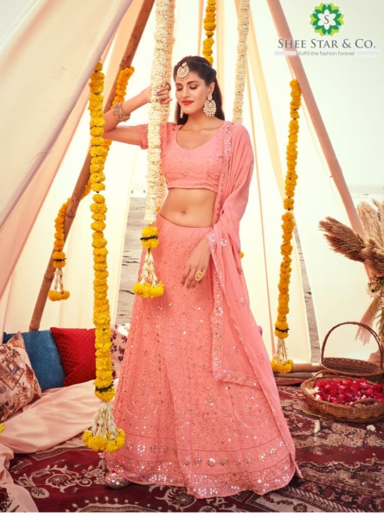 Pink sequence Designer Latest New Lehenga Choli collection