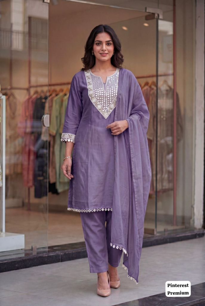 Pinterest Premium Vol 3 Embroidered Kurti With Bottom Dupatta