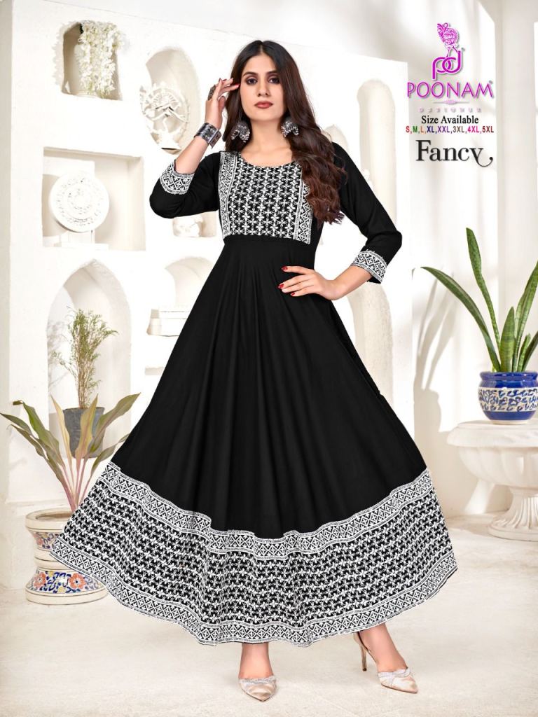 Thread Embroidered Chikan Anarkali Suit Set Online – Ombray