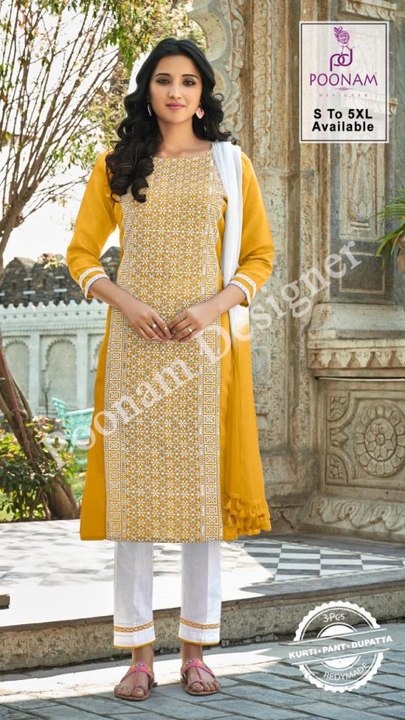 Buy MAFE Women's Cotton Kurti Pant Set For Elegant Traditional Wear  (Yellow) - XXX-Large Online at Best Prices in India - JioMart.