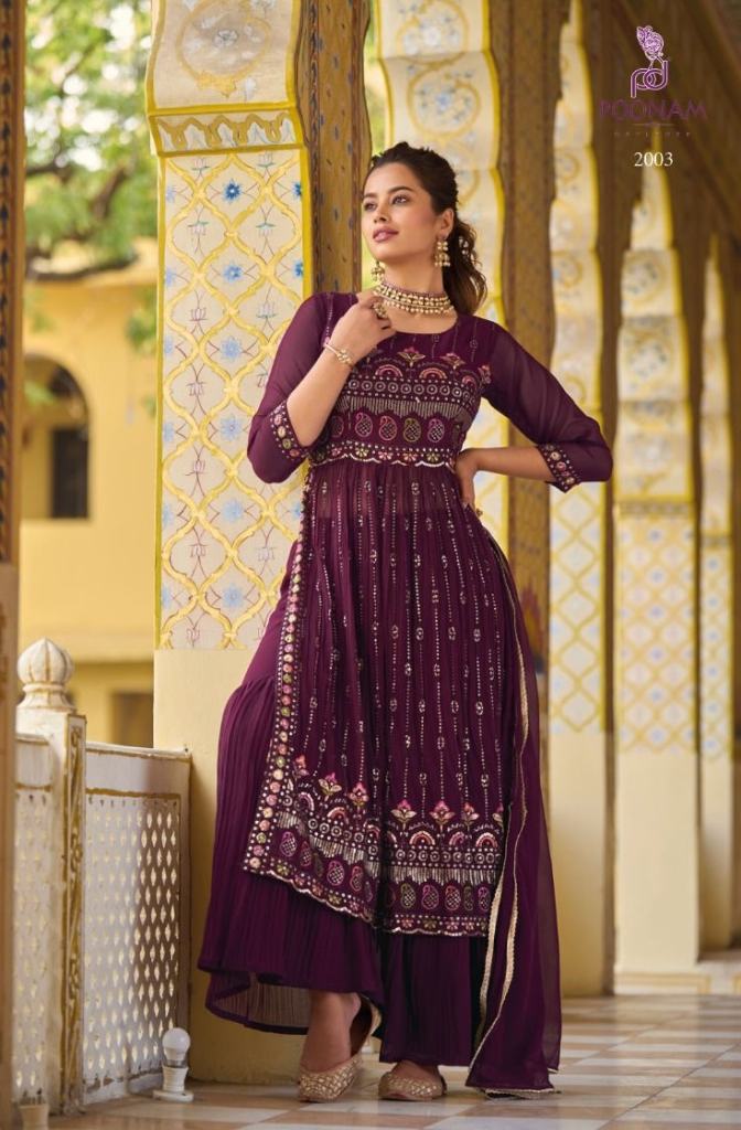 Poonam Khwaab Exclusive Wear Kurti With Bottom Dupatta Collection