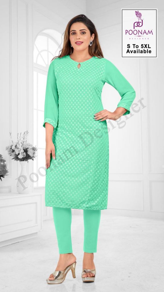 Poonam Rangrani Designer Georgette Kurti catalog 