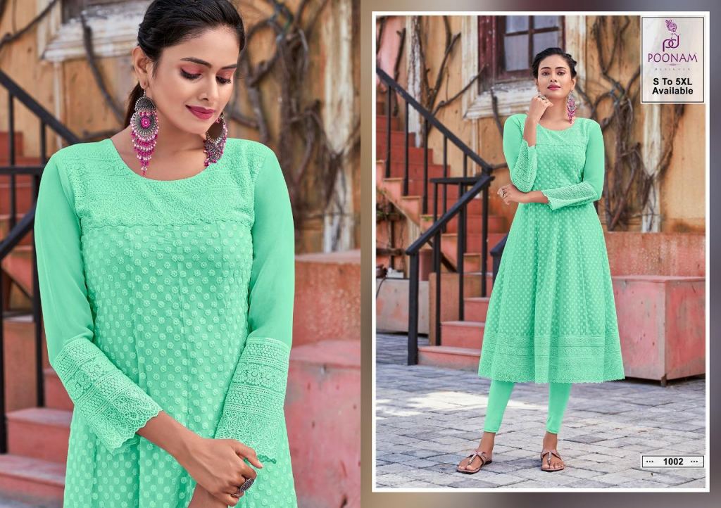 Wine Sequins Embroidered Georgette Kurti Palazzo Set
