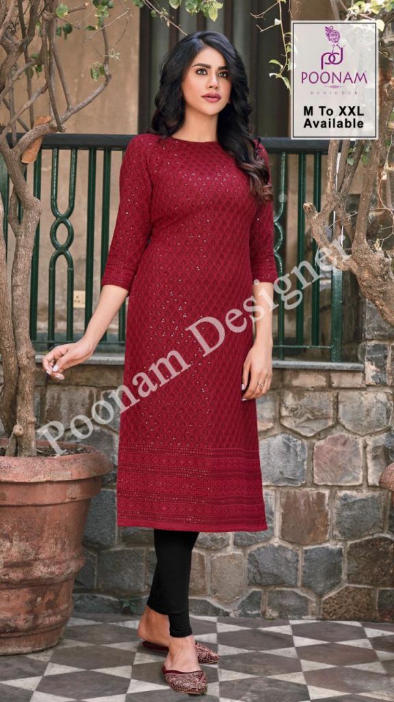 Pink Chikankari Work Kurti – SAZRIKA