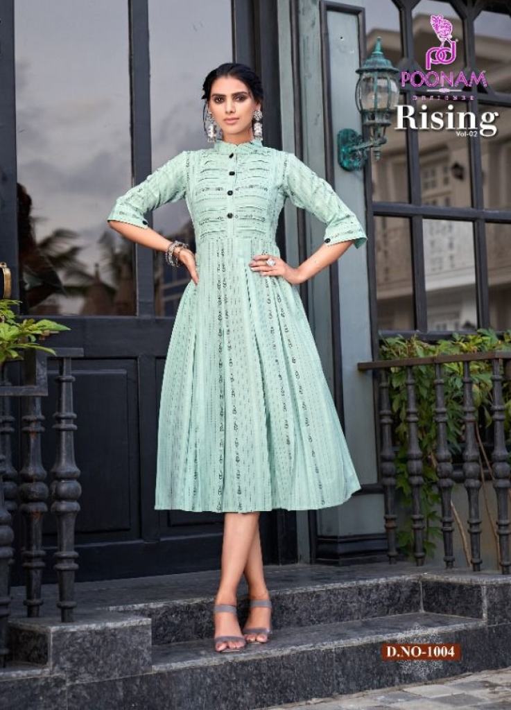 Poonam Rising vol 2 cotton with Fancy print Buy cotton Kurtis wholesale