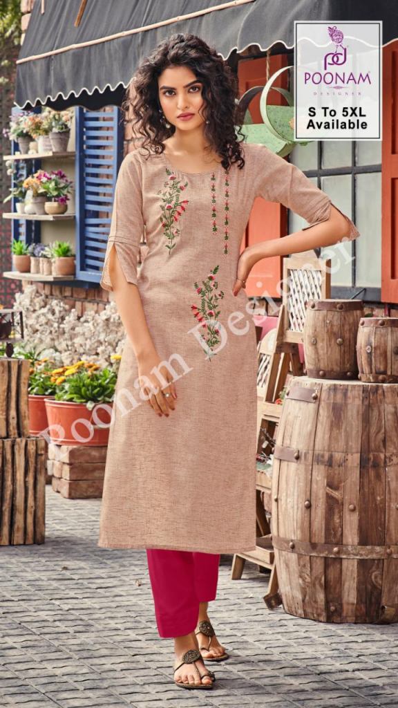 Poonam By Riva  Vol  5  Wholesale Kurtis Manufactured  