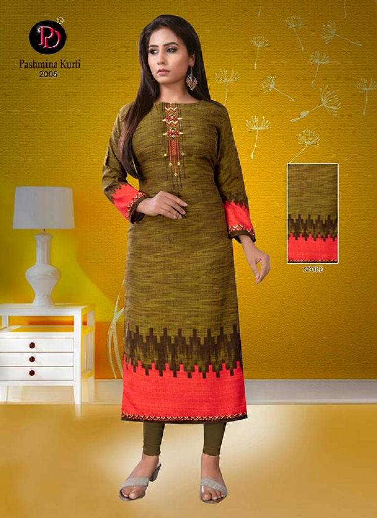 Poorvi presents  Pashmina vol 2 Printed Kurti Collection