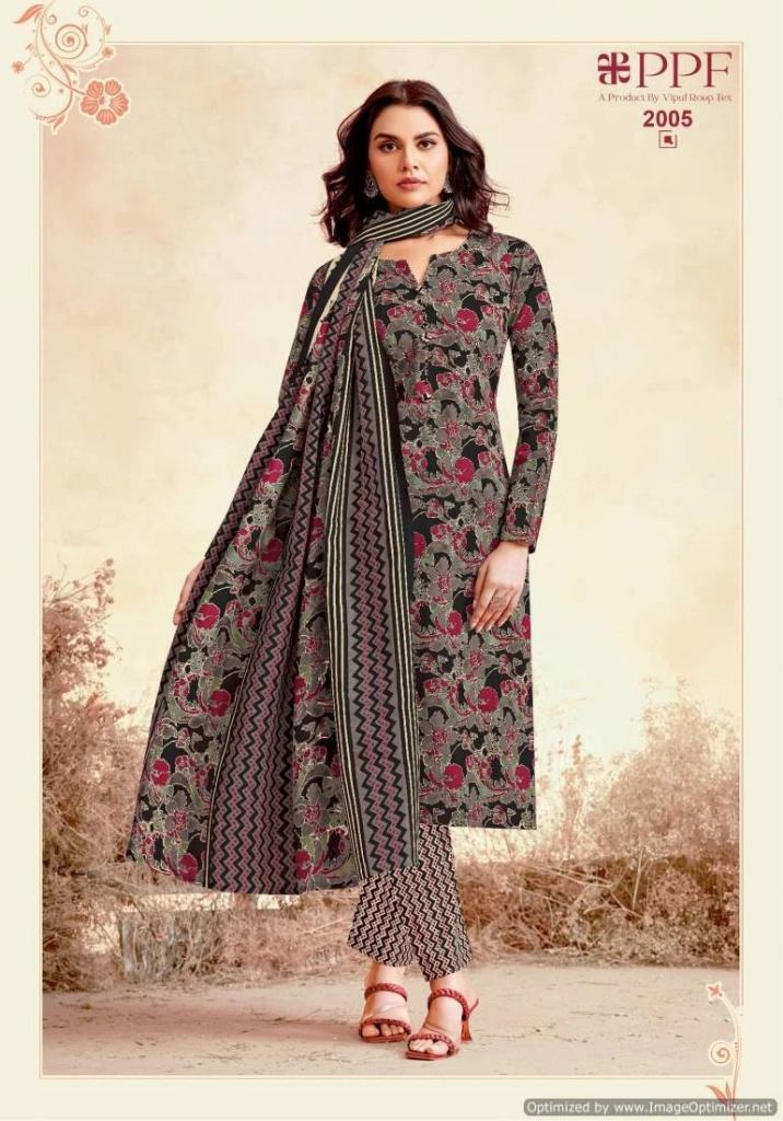 Ppf Prisha Vol 2 Cotton Printed Casual Wear Dress Material 