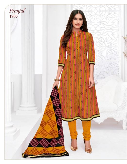 JT Textile Anupama Printed Cotton Dress Material Catalog Supplier in Surat