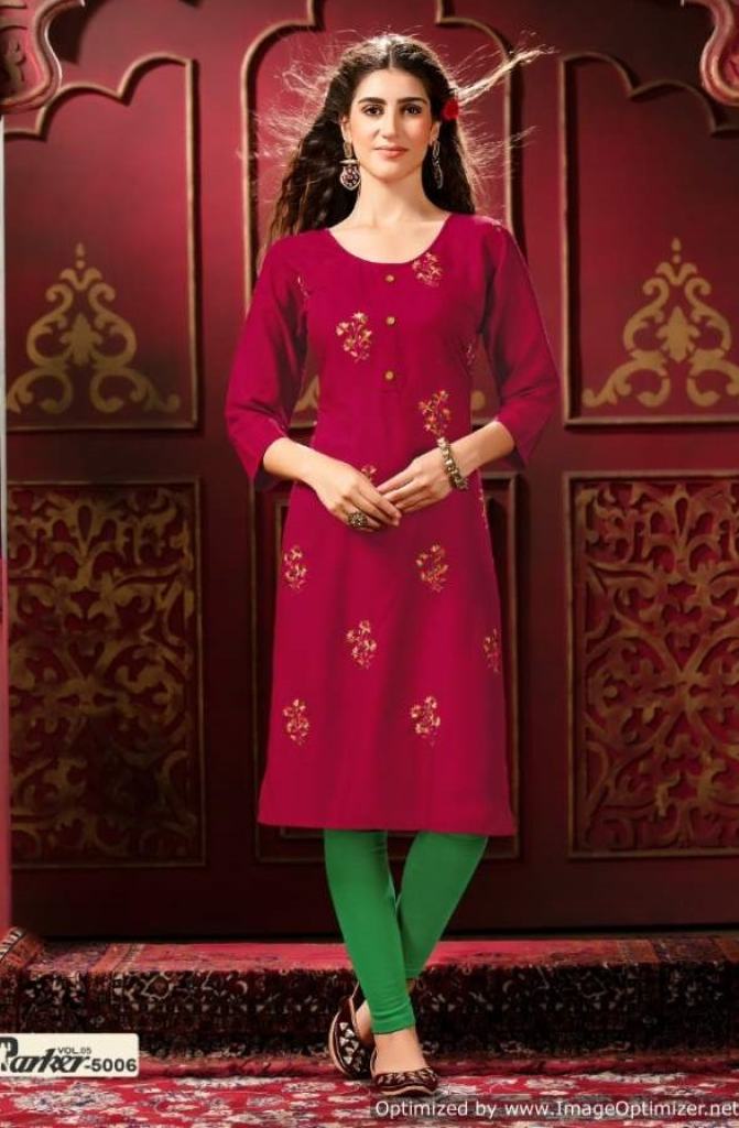  Premnath Parker vol  5 Ethnic  casual wear Embroidery Kurti Catalog 