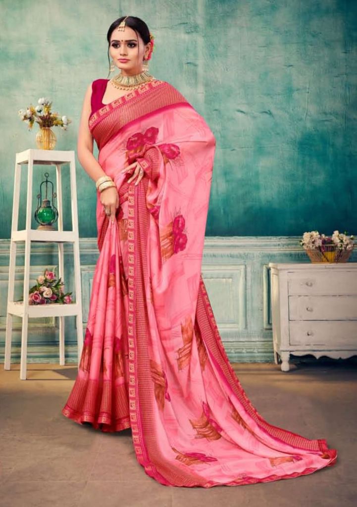 Prerna  Casual  wear georgette  Printed Sarees catalog 