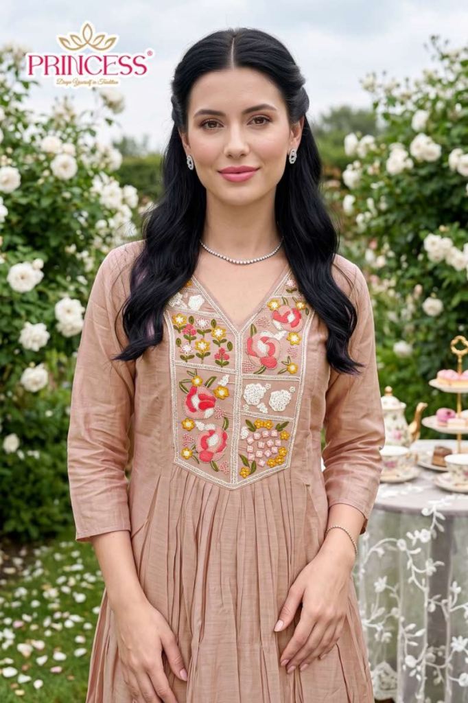 Princess New Triveni Embroidered Kurti Set