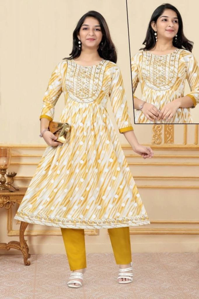 Priyanshi Vol 2 Rayon Printed Kids Wear Kurti With Bottom