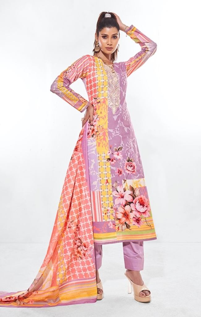 Prm The Hues Of Summer Lawn Cotton Designer Dress Materials