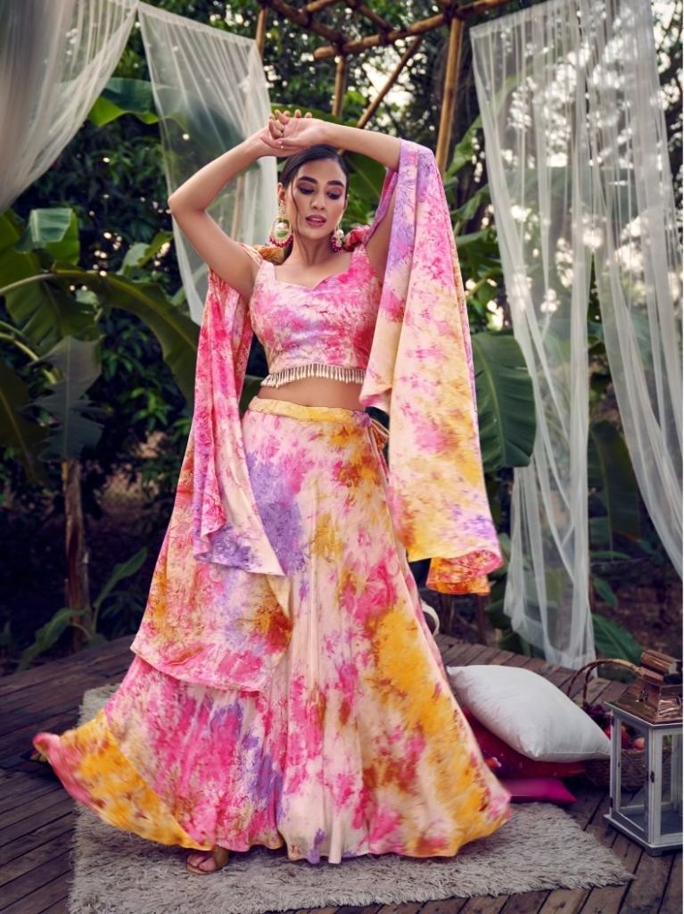 Purple-pink Printed  Stylish Lehenga Choli Collection