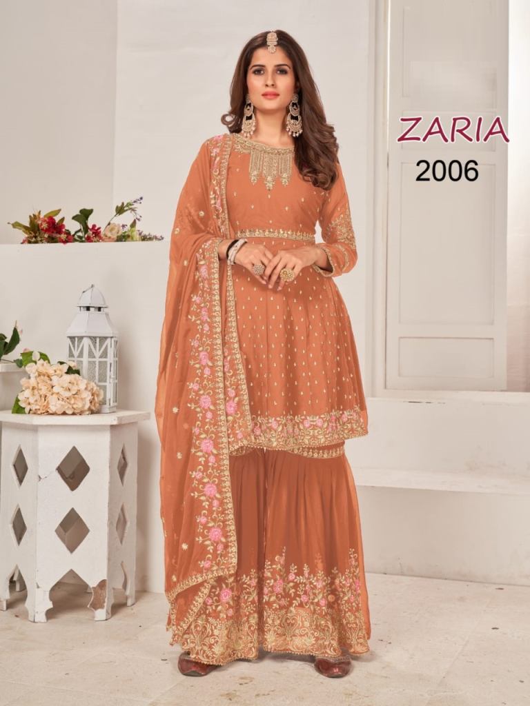 R Zaria 2001 Ocassion Wear Designer Embroidery Suit Collection