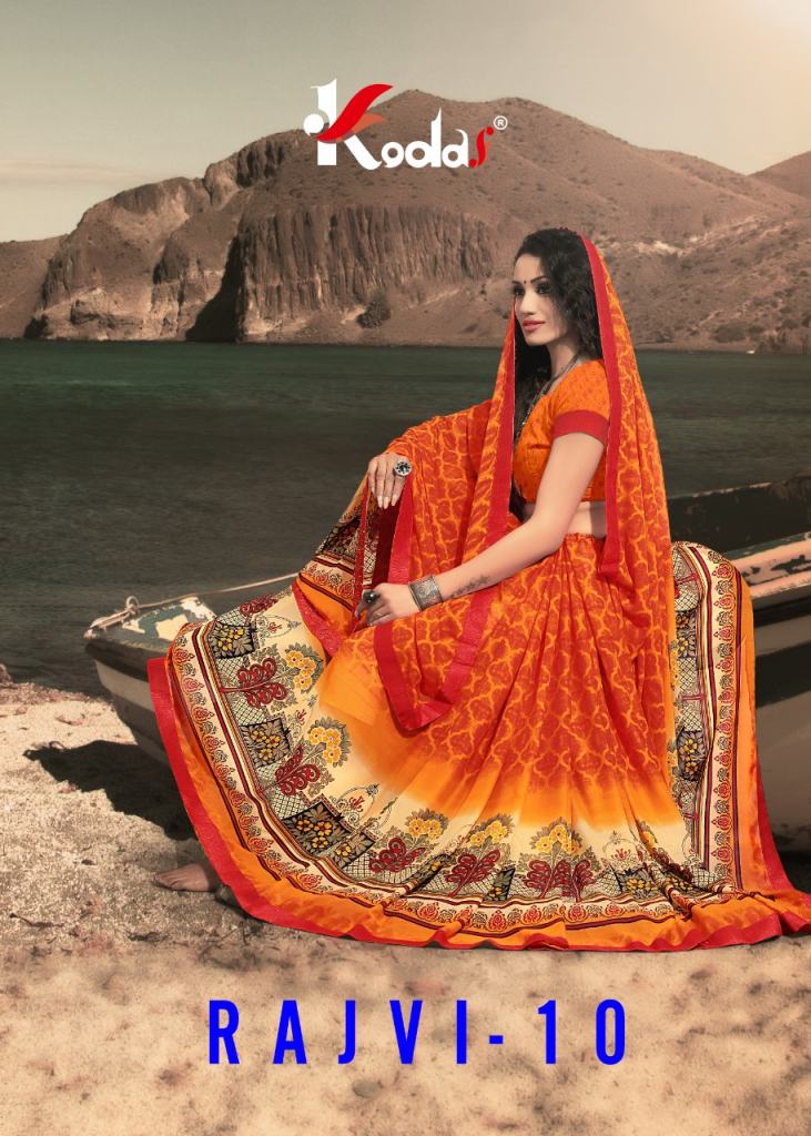 Kodas Present Rajvi vol 10 sarees catalogue