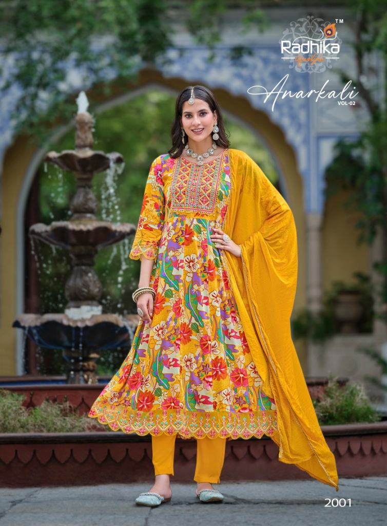Radhika Anarkali Vol 2 Kurti Pant With Dupatta