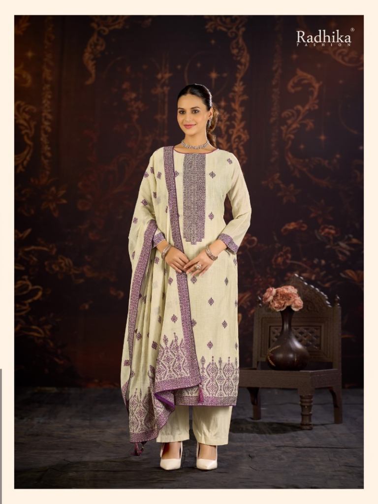 Radhika Azara Banarasi Adha Vol 10  With Work Dress Material