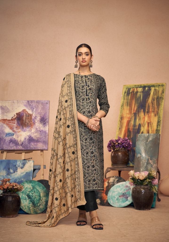 Radhika Azara Black Berry Vol 12 Dress Material 