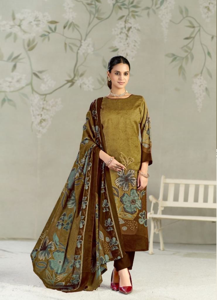 Radhika Azara Kayka 1222 A To D Print Handwork Dress Material