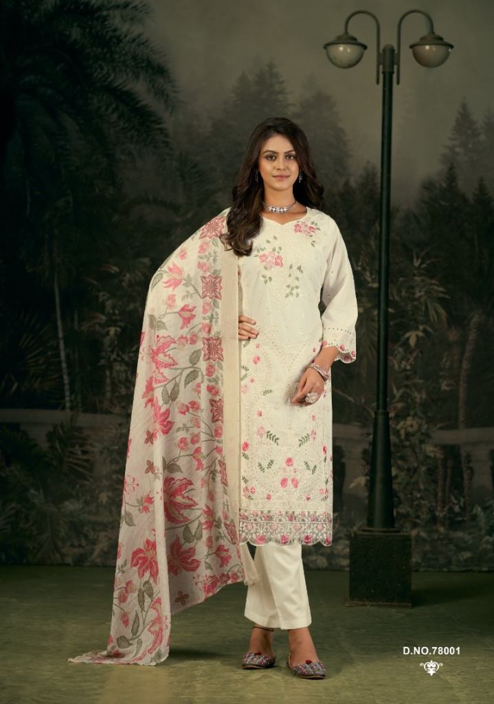 Radhika Azara Zubeda Embroidery Dress Material