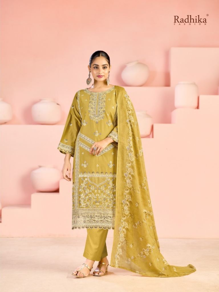 Radhika Azara Zubeda Vol 3 Embroidery Dress Material