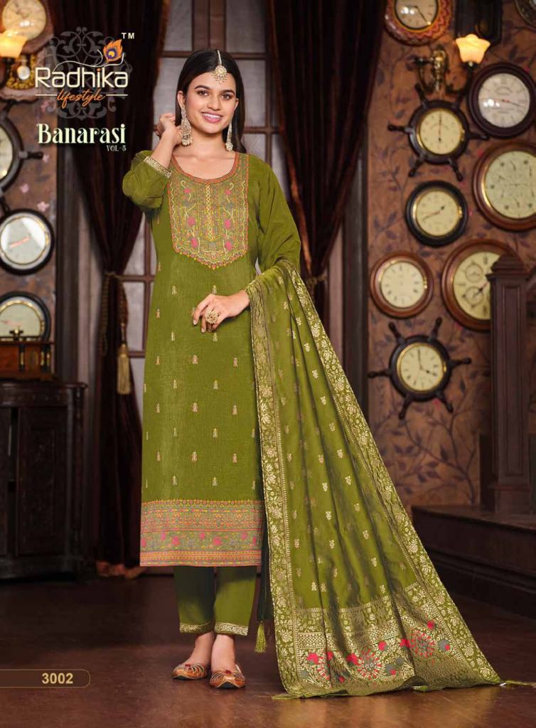 Radhika Banarasi Vol 3 Designer Kurti With Bottom Dupatta Collection