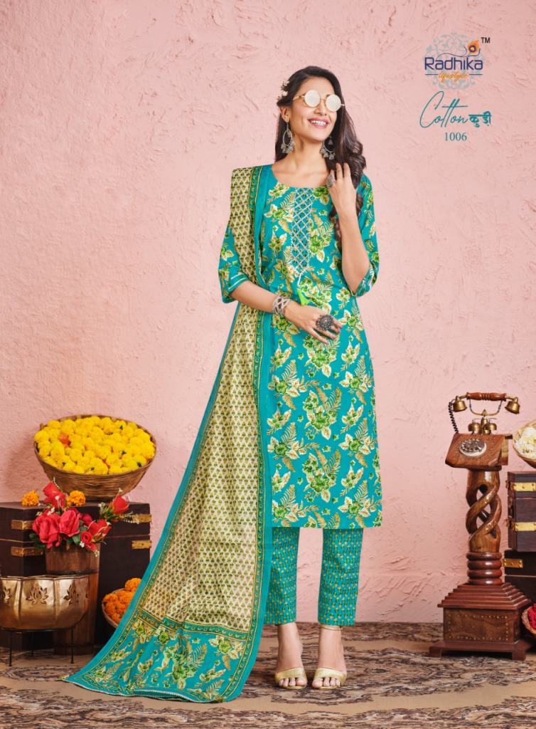 Radhika Cotton Kudi vol 1 Pure cotton  Readymade casual Dress Material catalog 